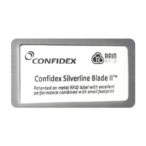 confidex rfid label|confidex silverline blade ii.